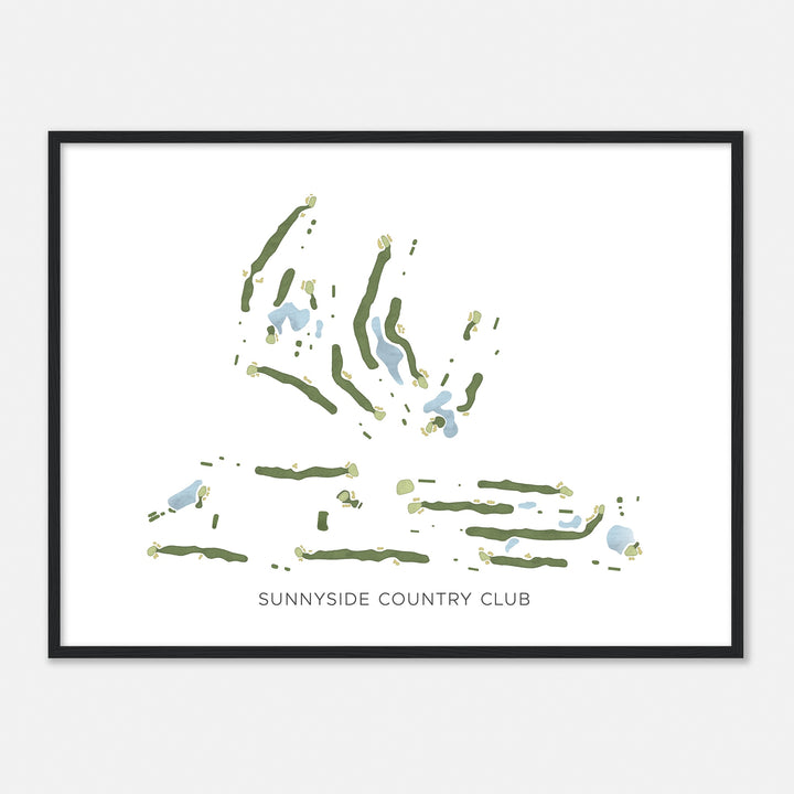 Print of Sunnyside Country Club Modern Map