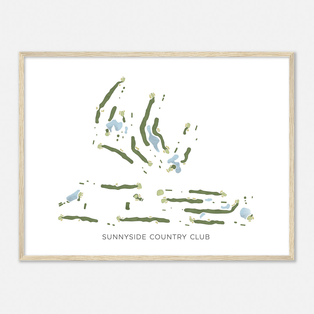 Print of Sunnyside Country Club Modern Map
