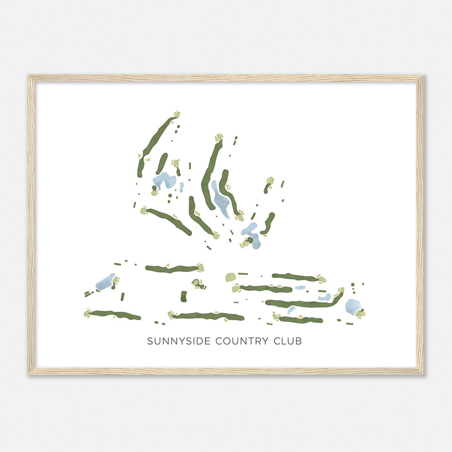 Print of Sunnyside Country Club Modern Map