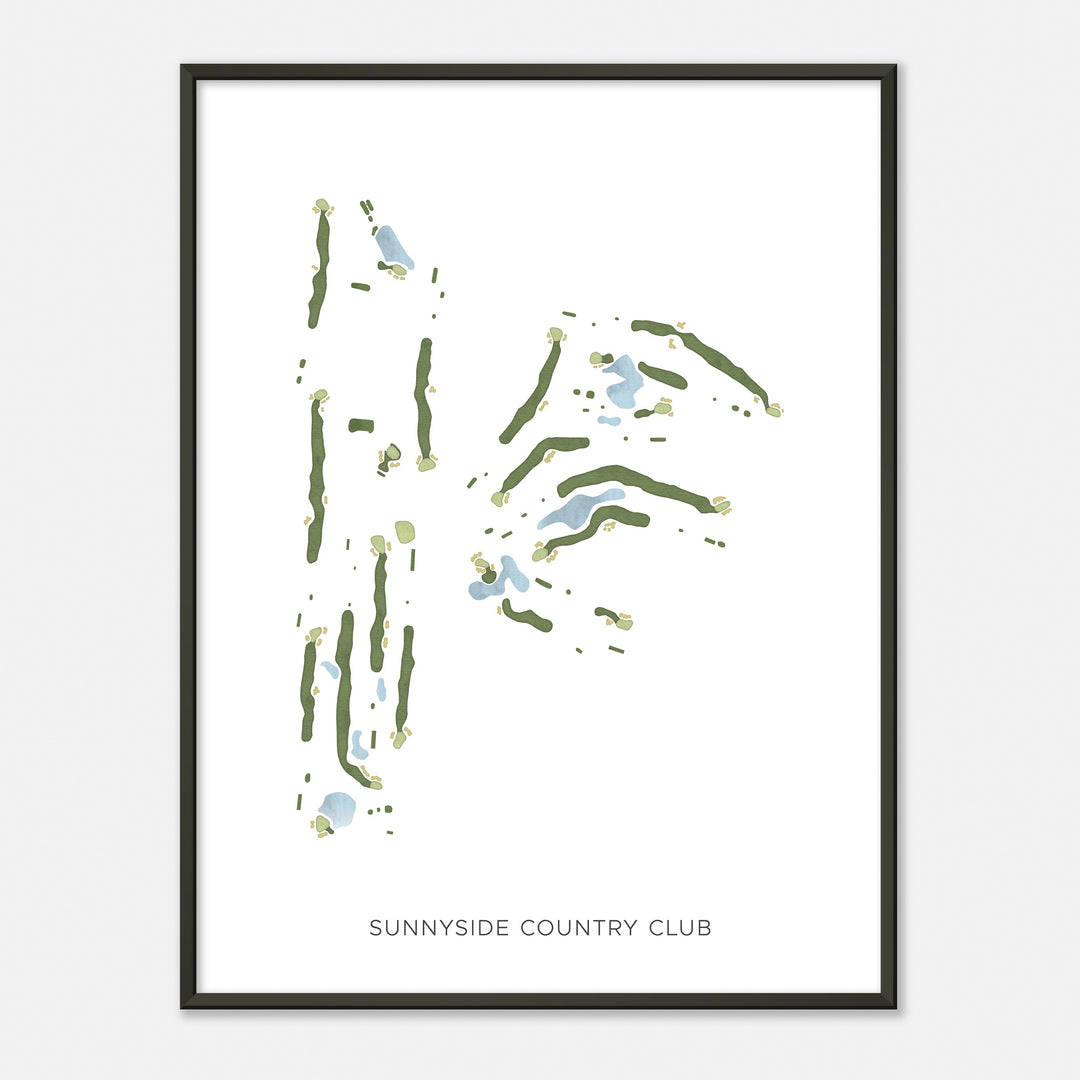 Print of Sunnyside Country Club Modern Map