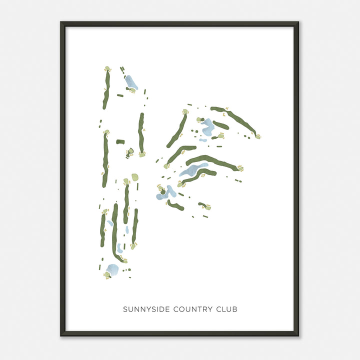 Print of Sunnyside Country Club Modern Map