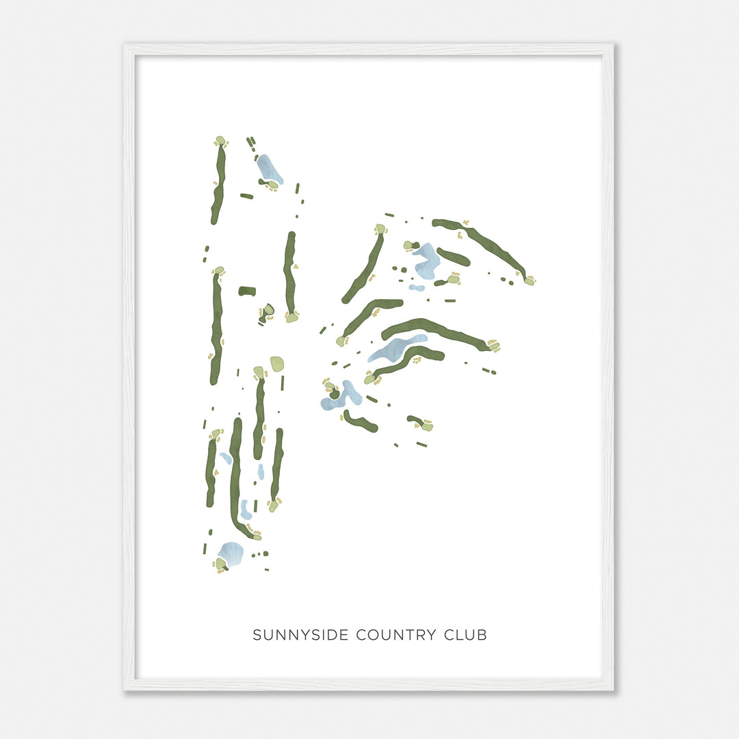 Print of Sunnyside Country Club Modern Map