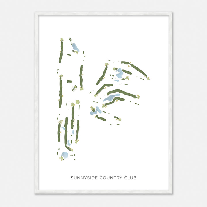 Print of Sunnyside Country Club Modern Map