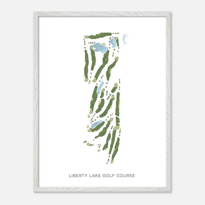Print of Liberty Lake Golf Course Modern Map