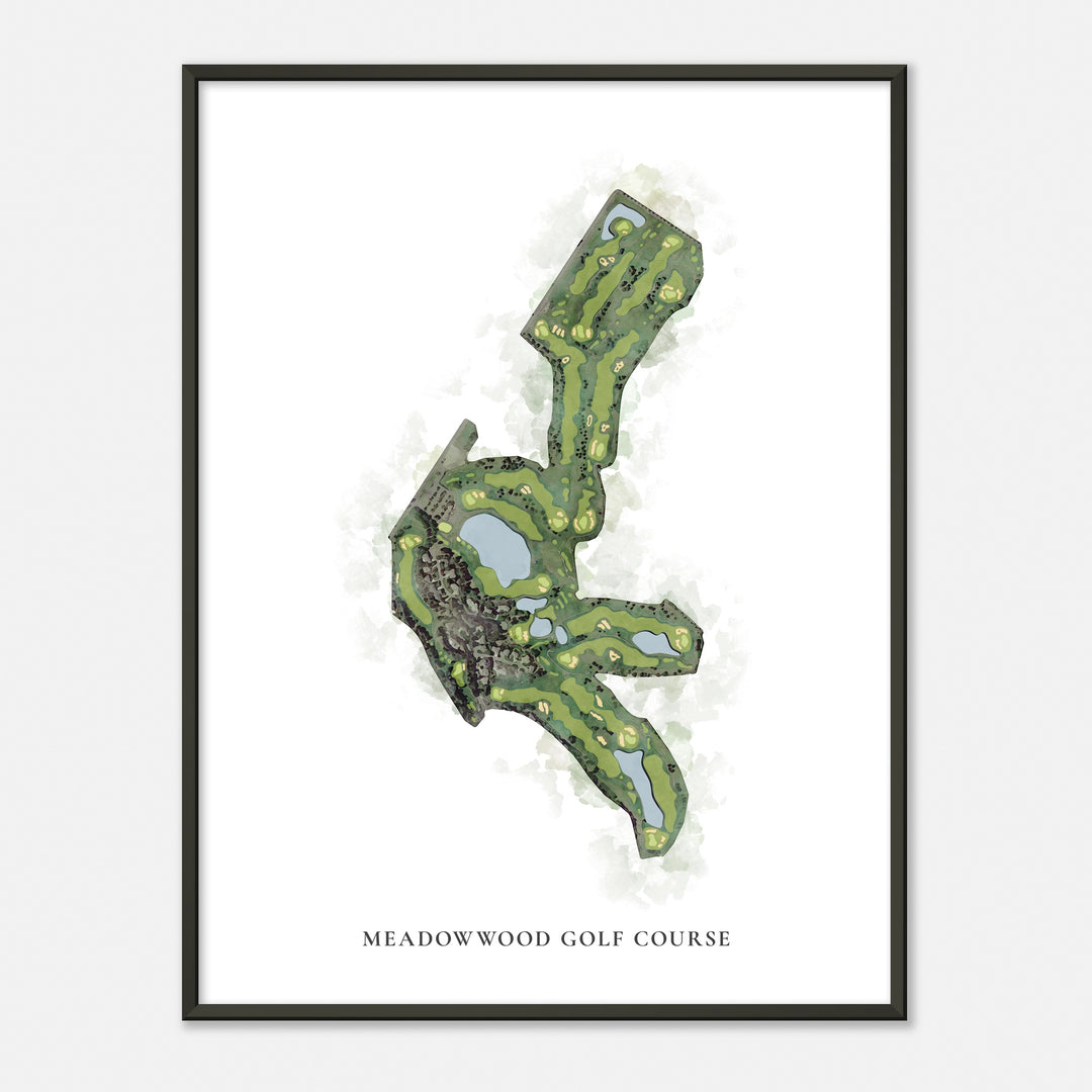 Print of Meadowwood Golf Course Classic Map