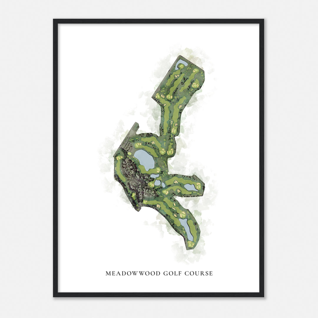 Print of Meadowwood Golf Course Classic Map