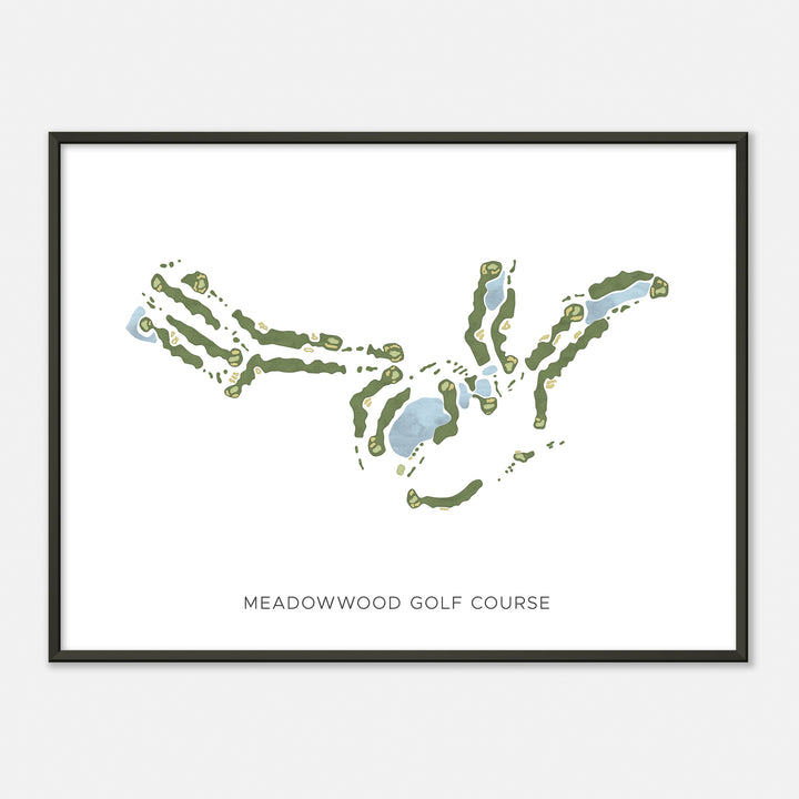 Print of Meadowwood Golf Course Modern Map