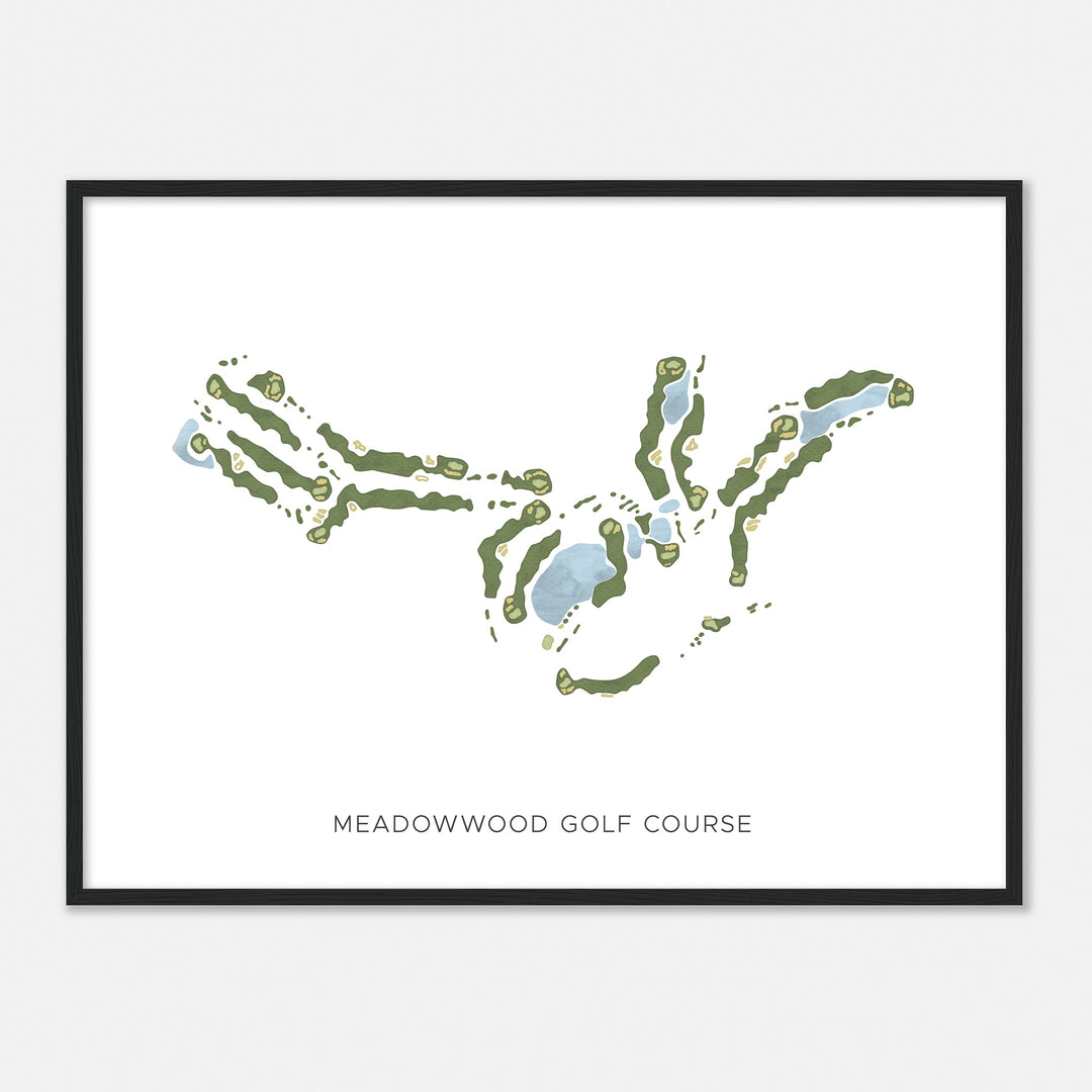 Print of Meadowwood Golf Course Modern Map