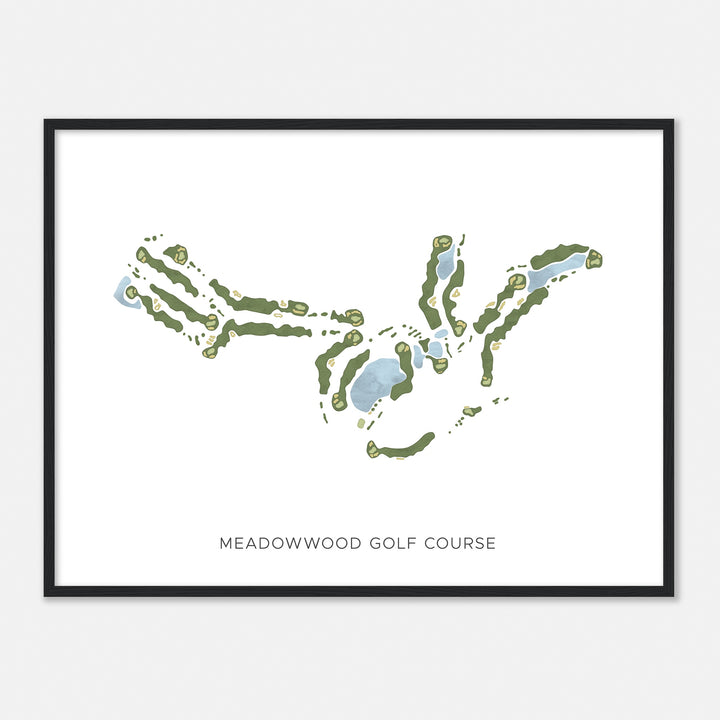 Print of Meadowwood Golf Course Modern Map