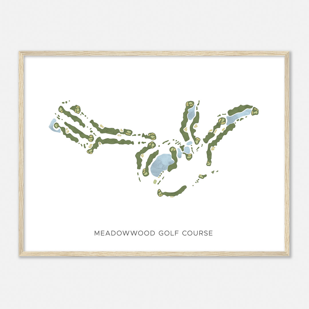 Print of Meadowwood Golf Course Modern Map