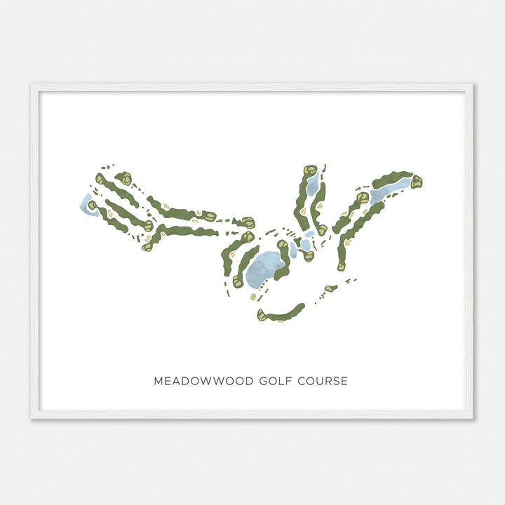 Print of Meadowwood Golf Course Modern Map