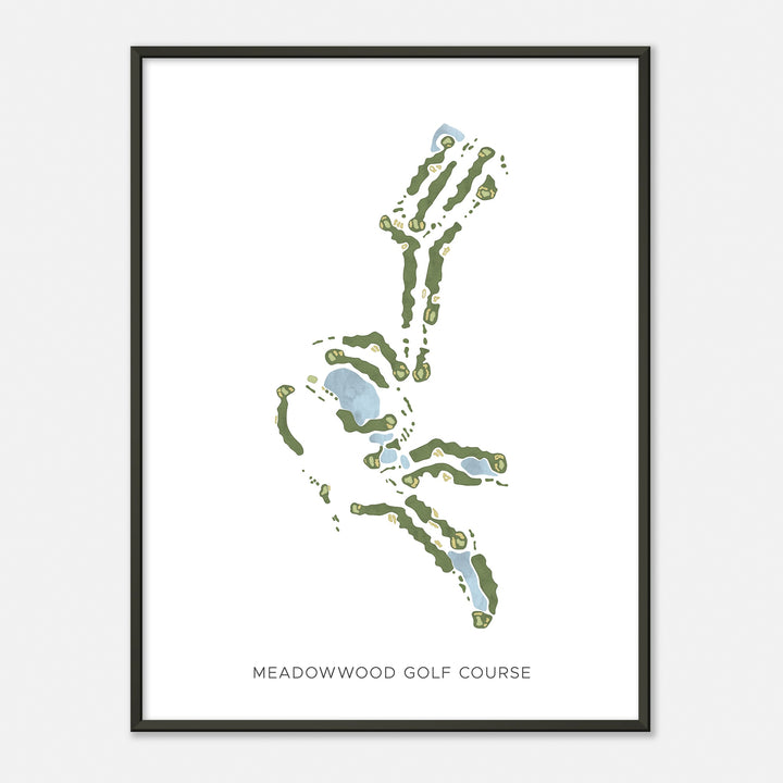 Print of Meadowwood Golf Course Modern Map