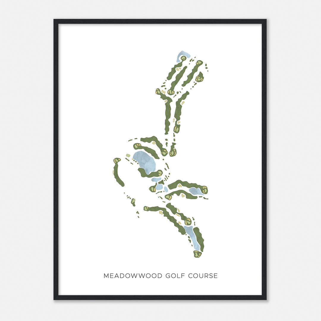 Print of Meadowwood Golf Course Modern Map