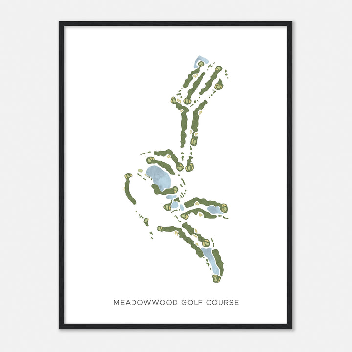 Print of Meadowwood Golf Course Modern Map