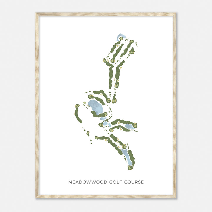 Print of Meadowwood Golf Course Modern Map