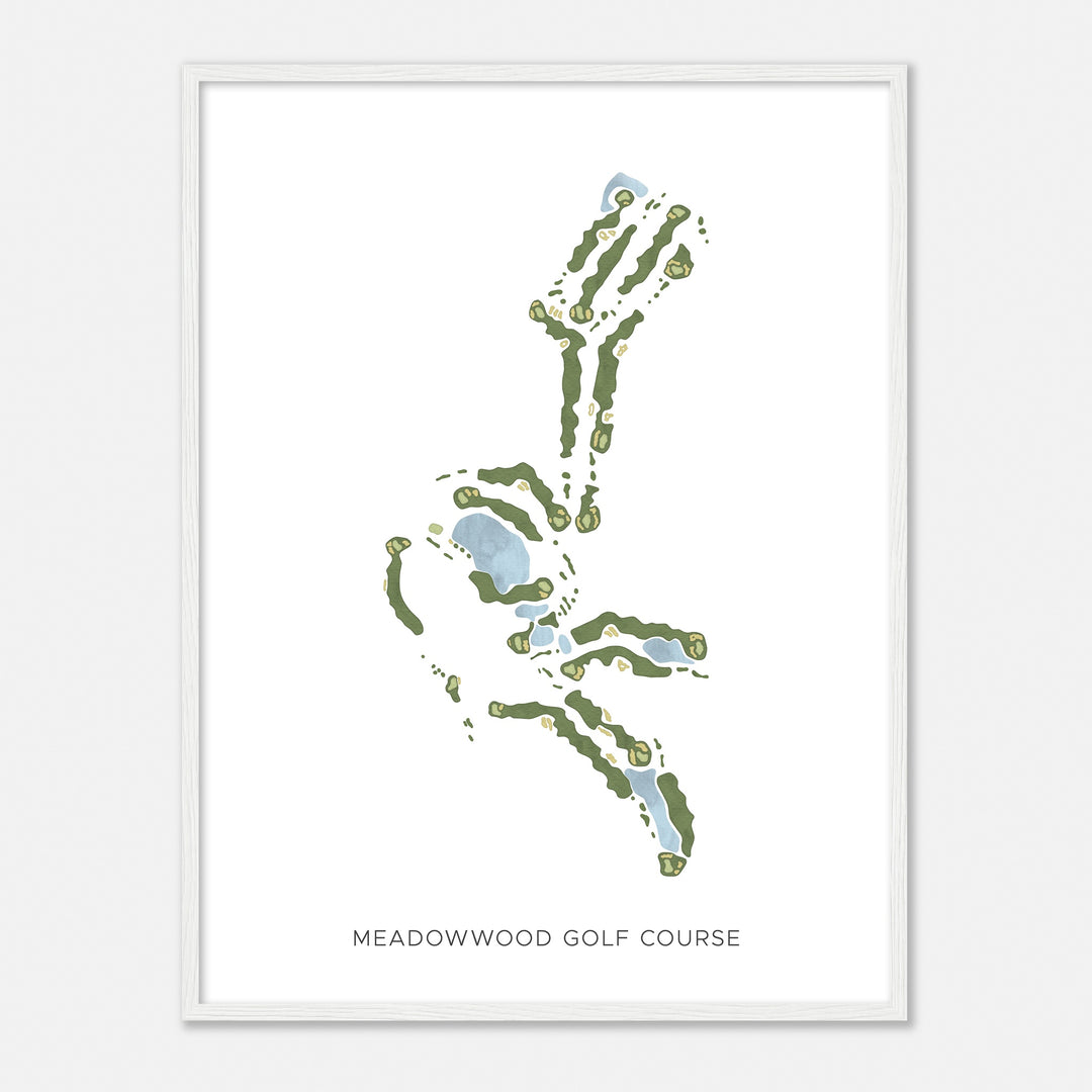 Print of Meadowwood Golf Course Modern Map