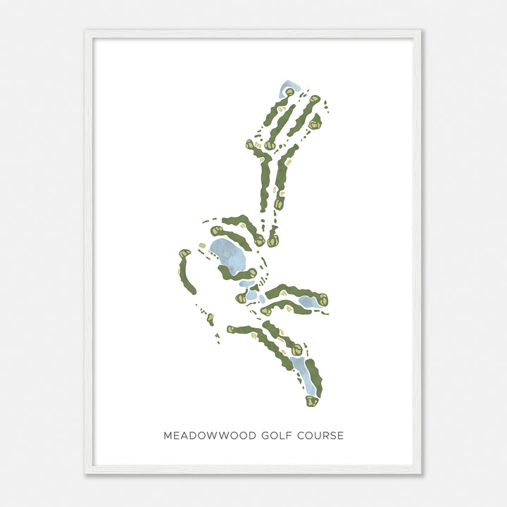 Print of Meadowwood Golf Course Modern Map