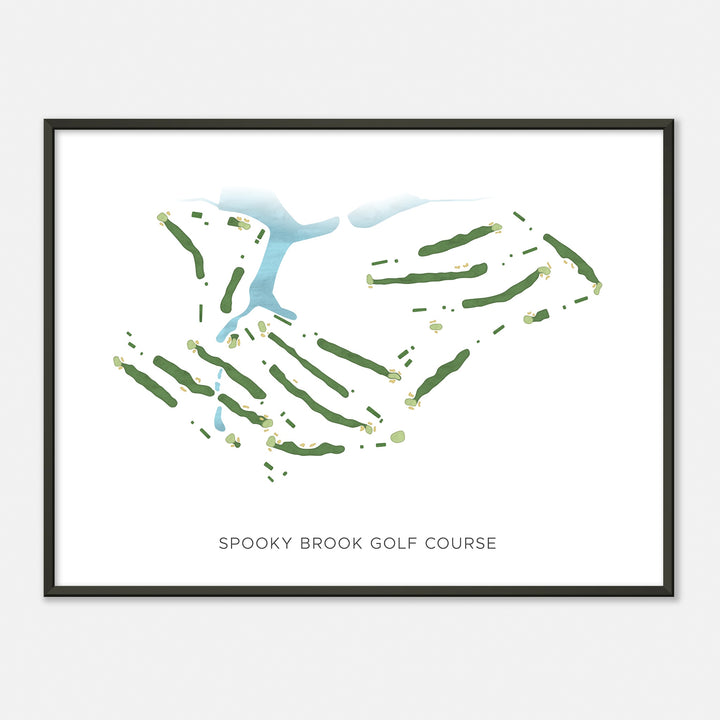Print of Spooky Brook Golf Course Modern Map