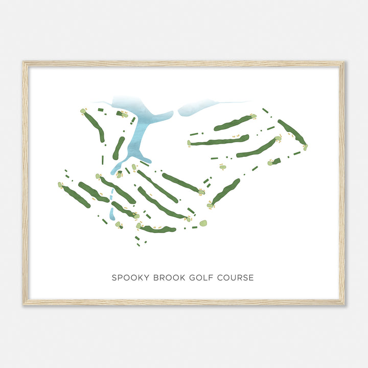Print of Spooky Brook Golf Course Modern Map