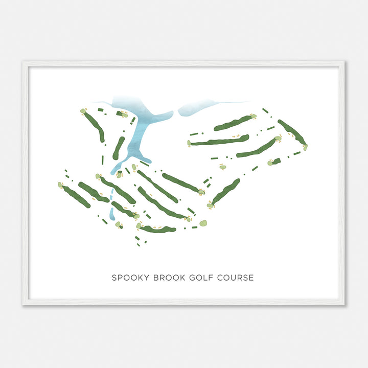 Print of Spooky Brook Golf Course Modern Map