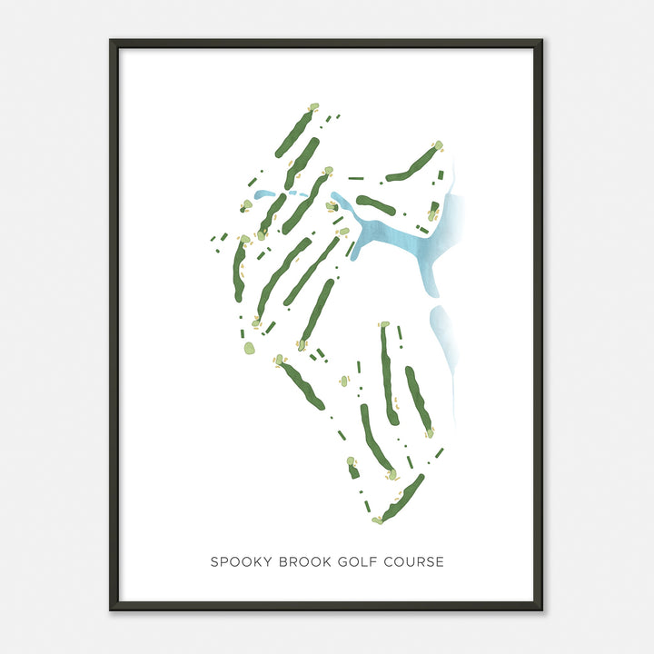 Print of Spooky Brook Golf Course Modern Map