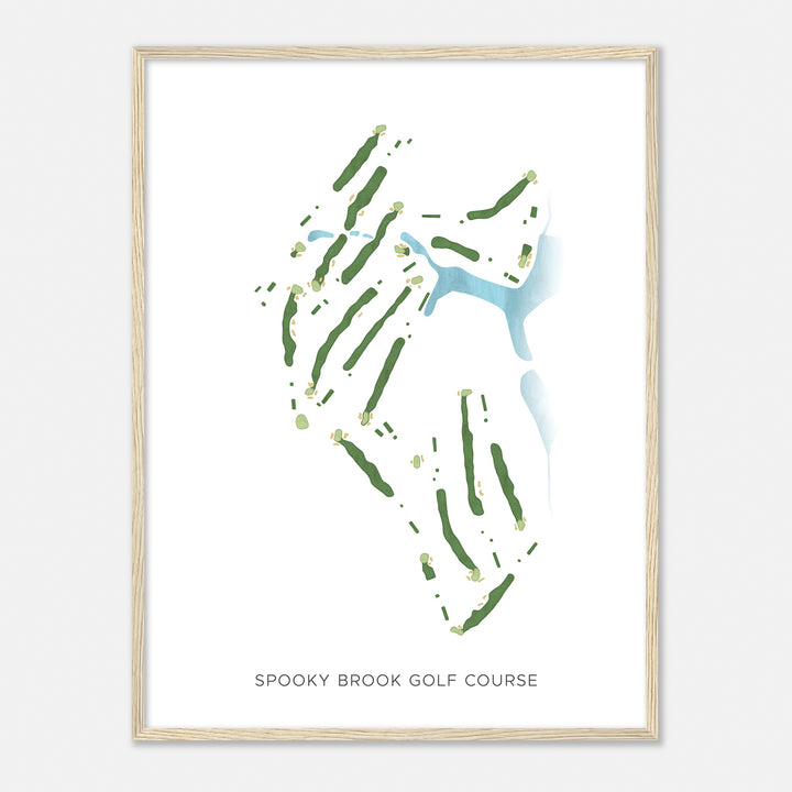 Print of Spooky Brook Golf Course Modern Map