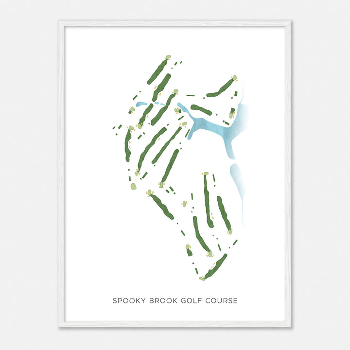 Print of Spooky Brook Golf Course Modern Map