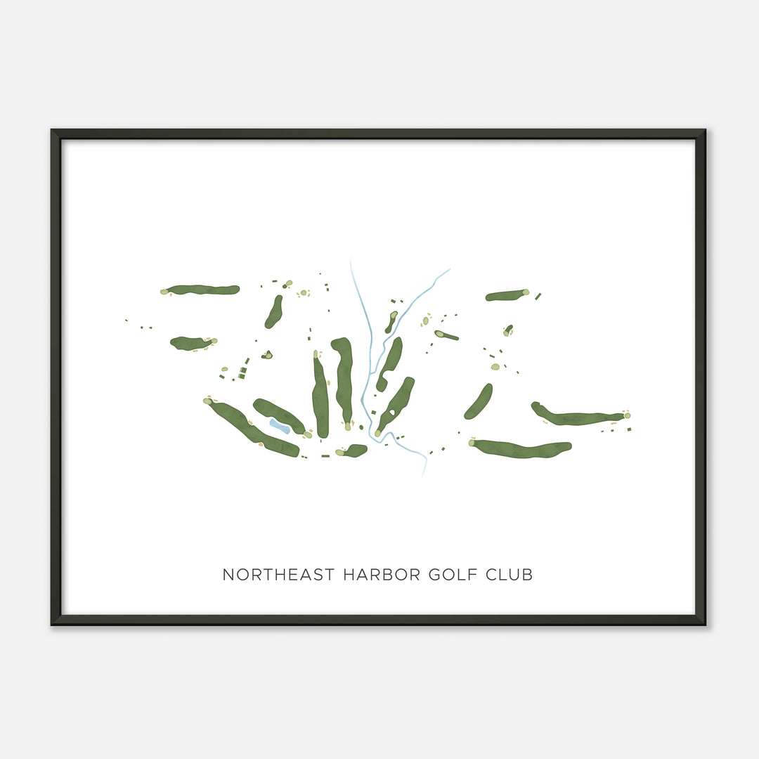 Print of Northeast Harbor Golf Club Modern Map