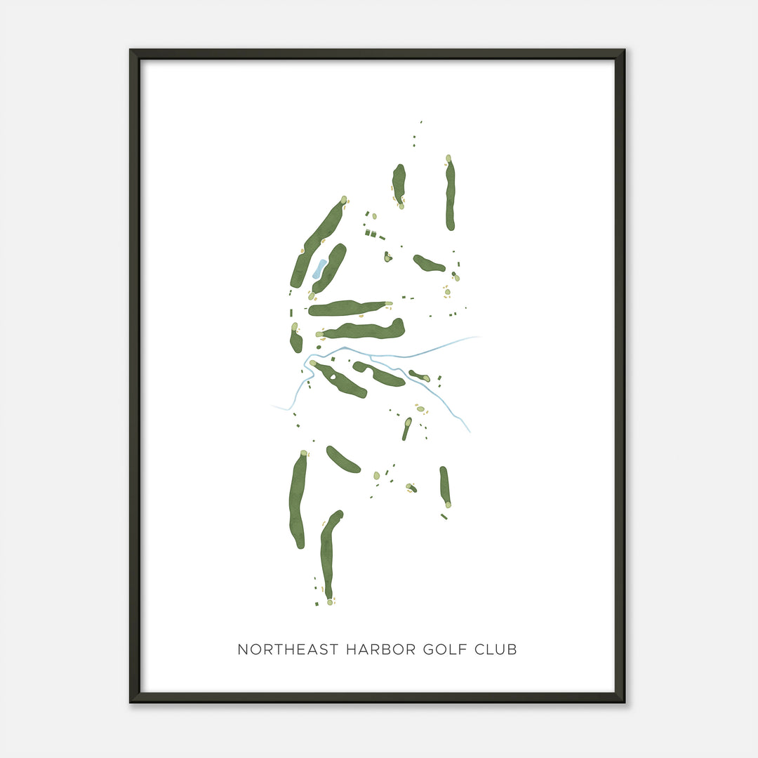 Print of Northeast Harbor Golf Club Modern Map