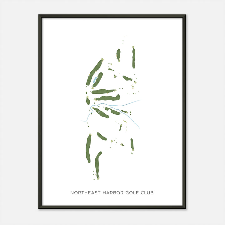 Print of Northeast Harbor Golf Club Modern Map