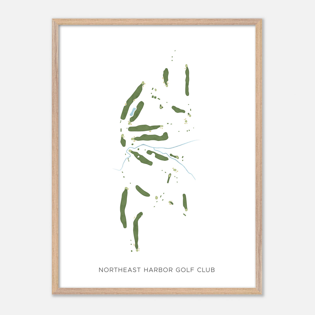 Print of Northeast Harbor Golf Club Modern Map