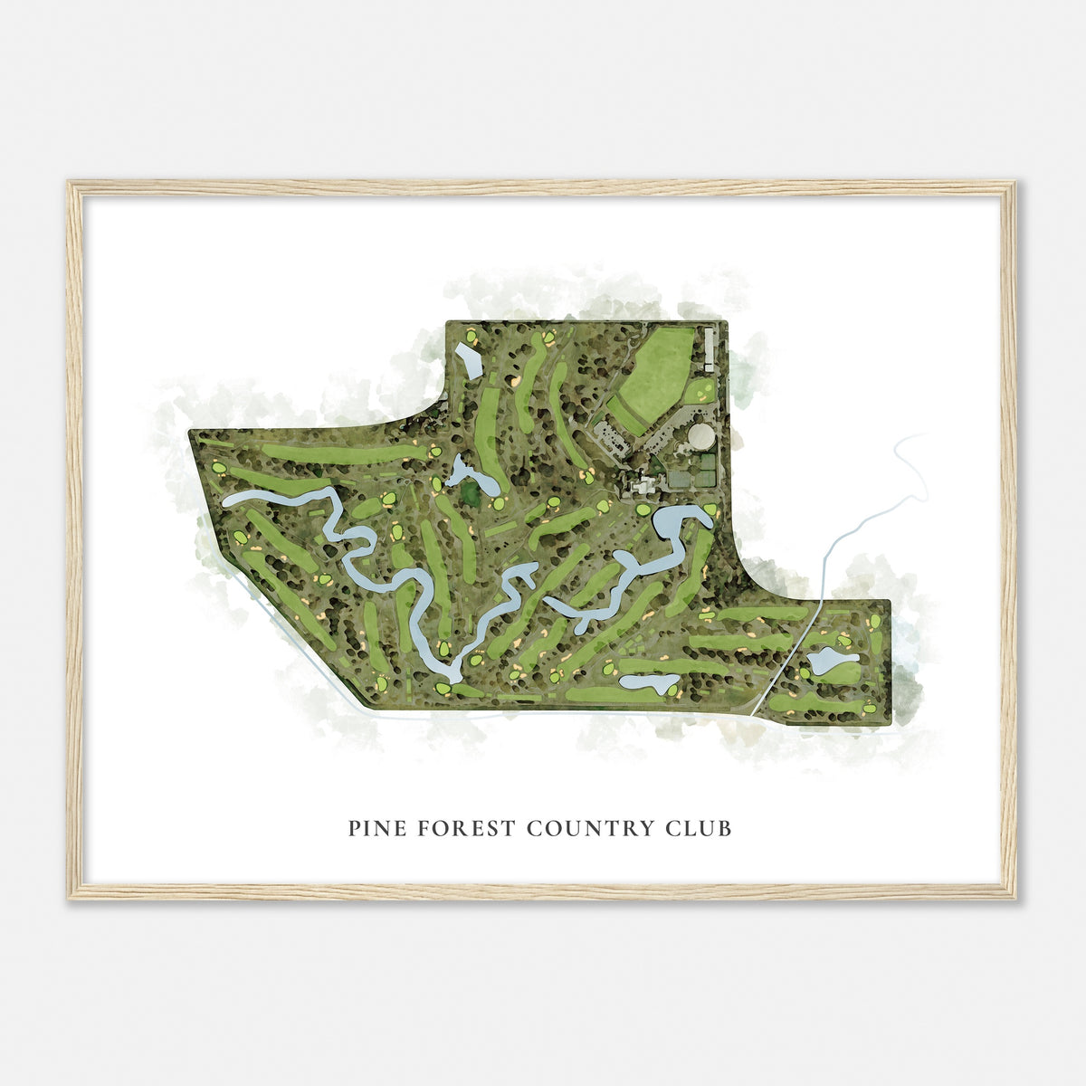 Print of Pine Forest Country Club Classic Map