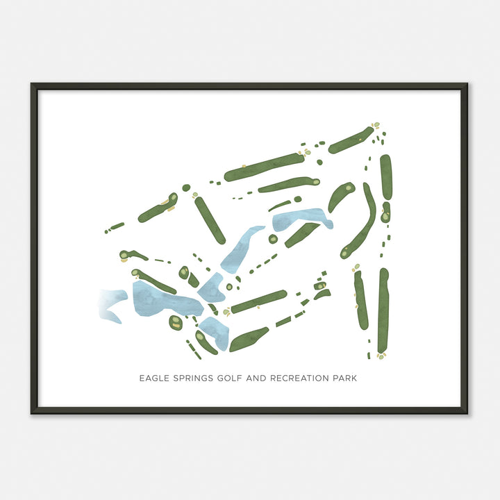 Print of Eagle Springs Golf And Recreation Park Modern Map