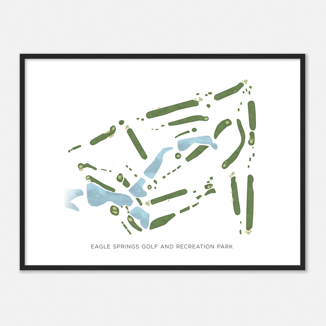 Print of Eagle Springs Golf And Recreation Park Modern Map