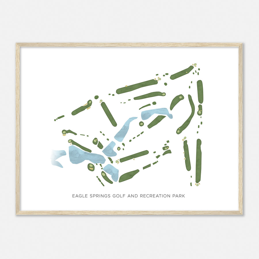 Print of Eagle Springs Golf And Recreation Park Modern Map