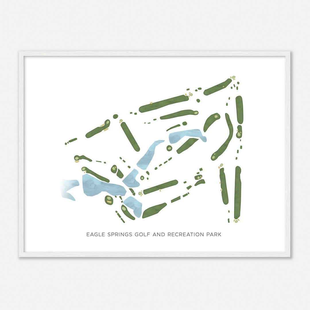 Print of Eagle Springs Golf And Recreation Park Modern Map