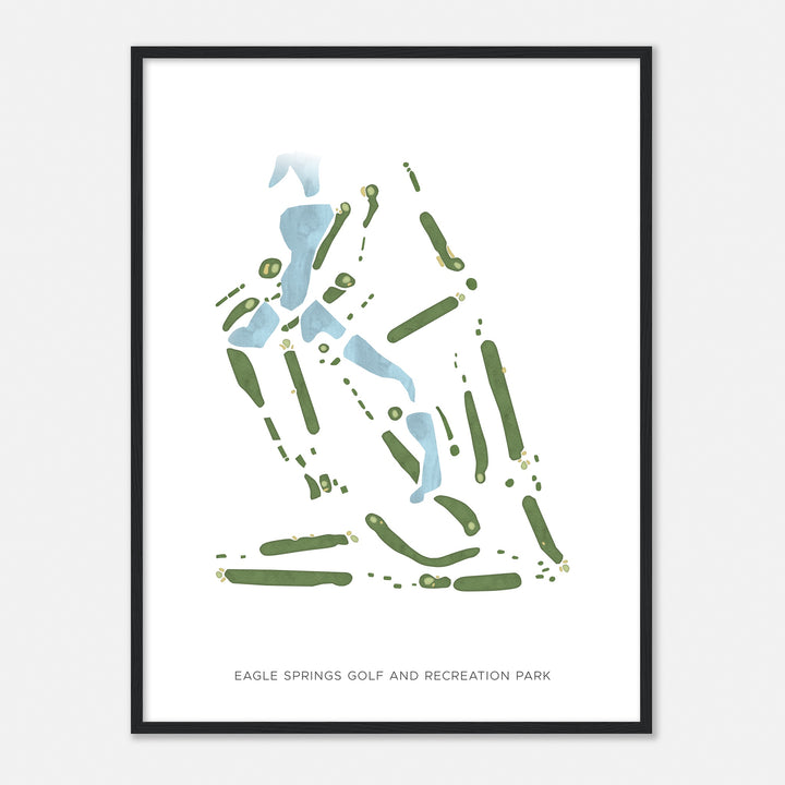 Print of Eagle Springs Golf And Recreation Park Modern Map