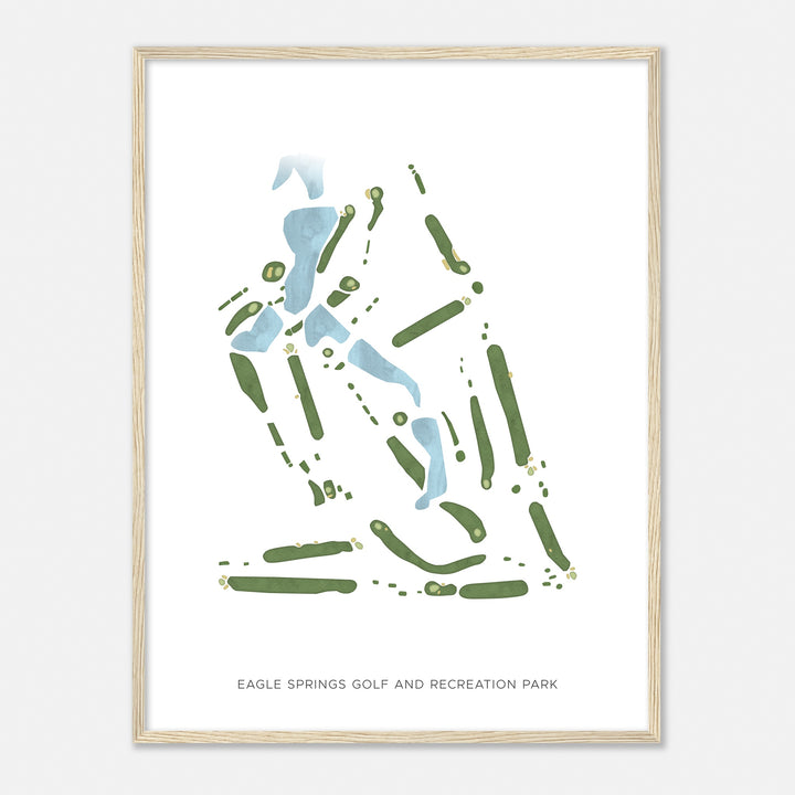 Print of Eagle Springs Golf And Recreation Park Modern Map