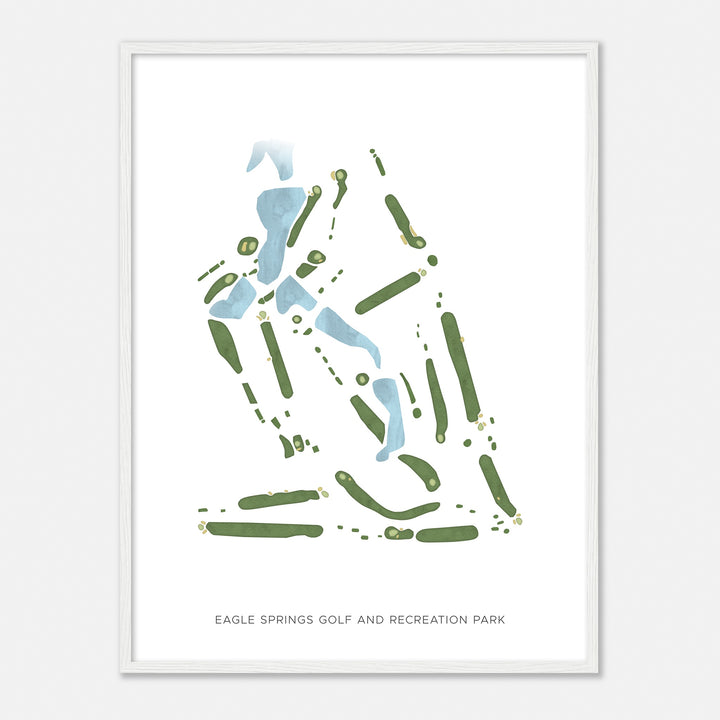 Print of Eagle Springs Golf And Recreation Park Modern Map