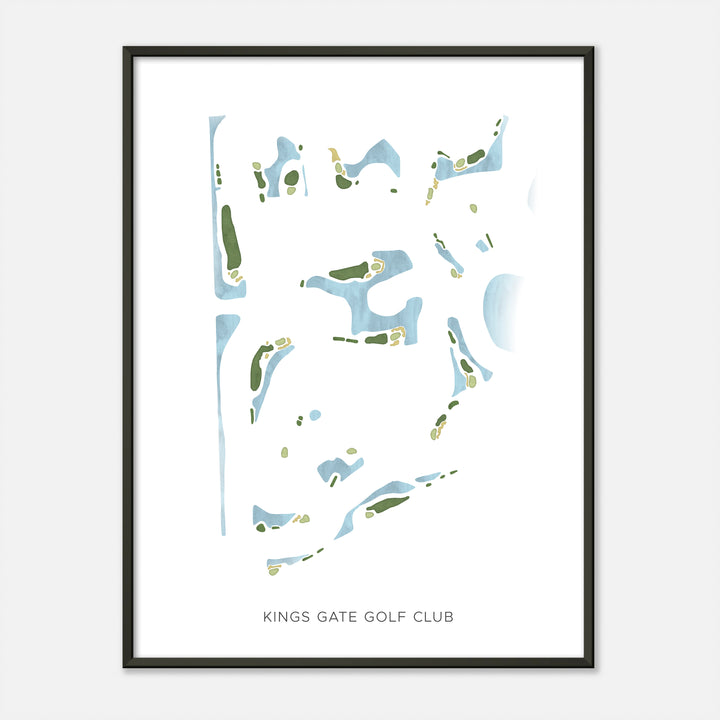 Print of Kings Gate Golf Club Modern Map