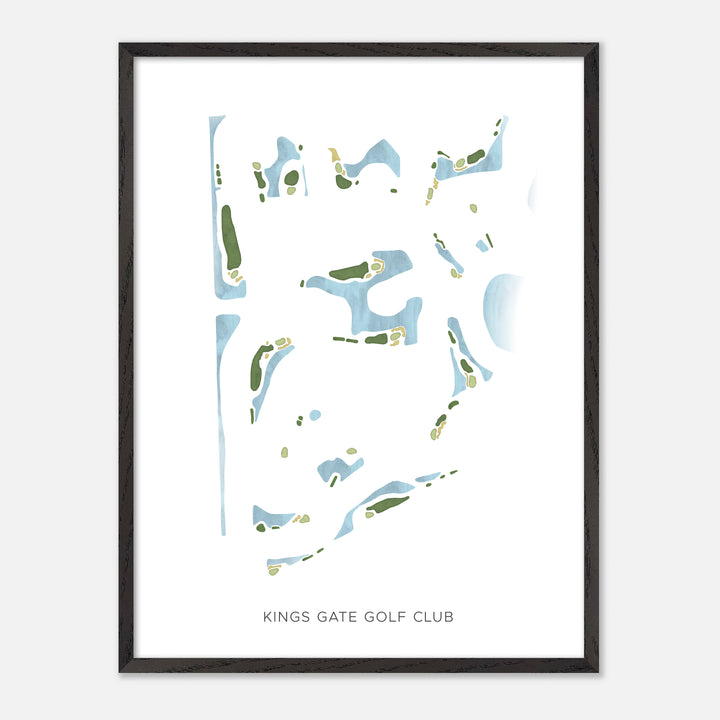 Print of Kings Gate Golf Club Modern Map