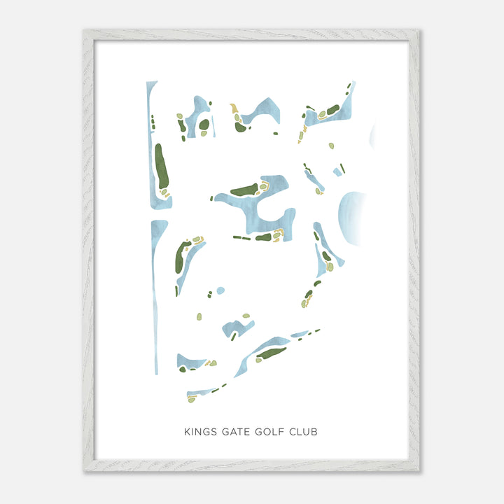 Print of Kings Gate Golf Club Modern Map