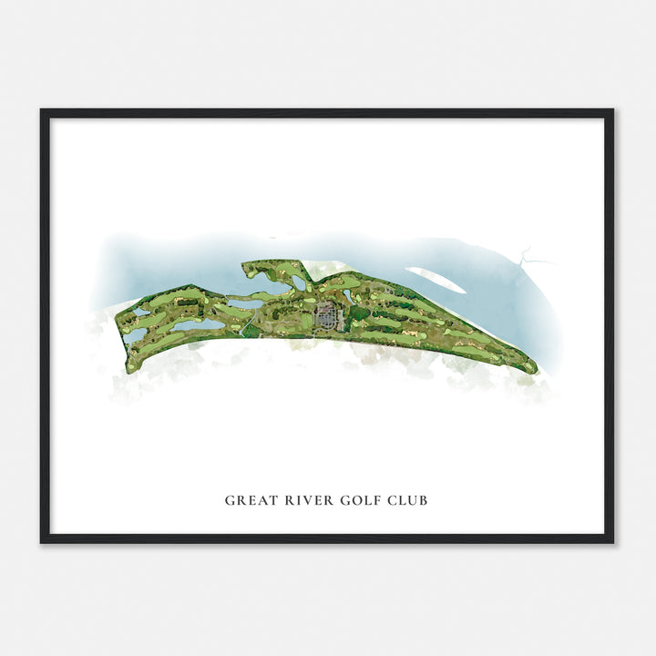 Print of Great River Golf Club Classic Map