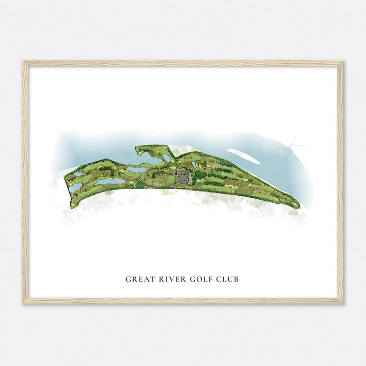 Print of Great River Golf Club Classic Map