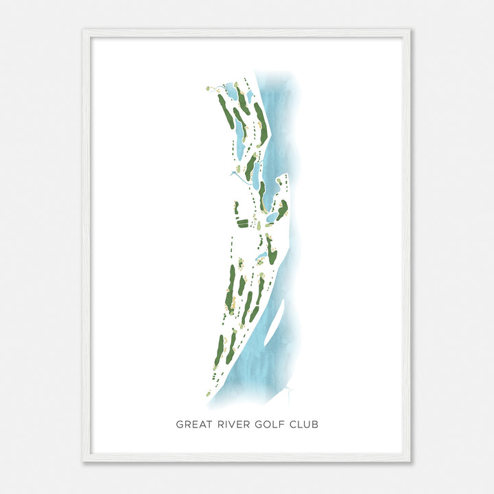 Print of Great River Golf Club Modern Map