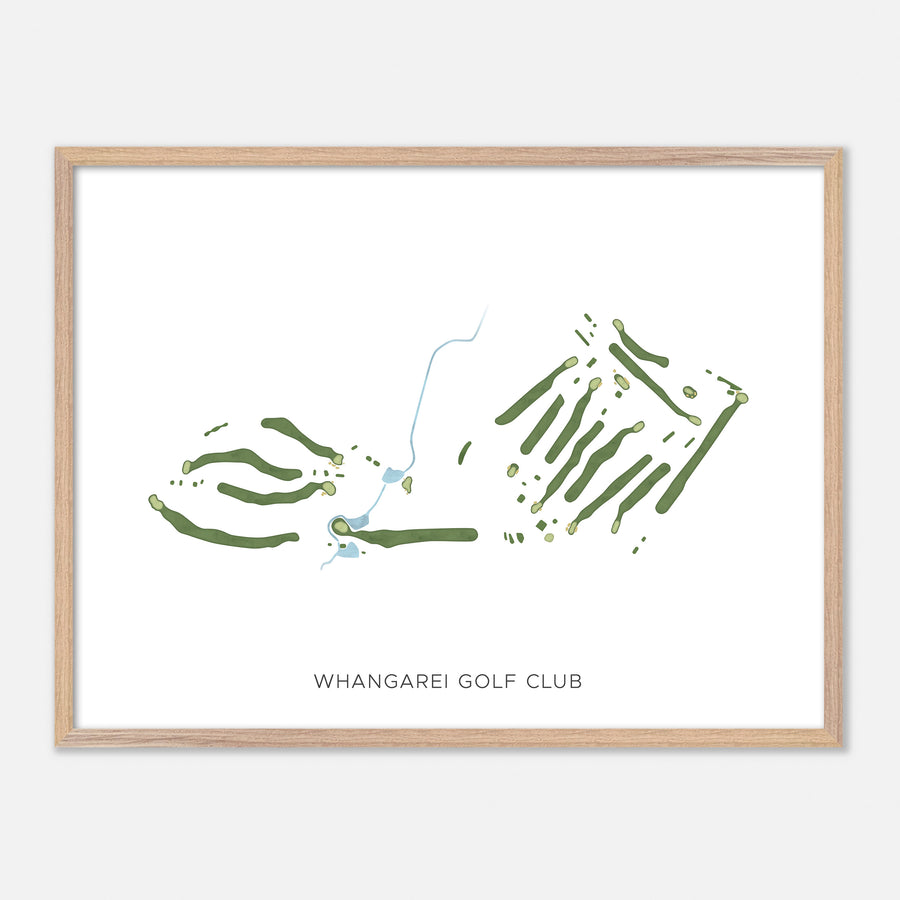 Print of Whangarei Golf Club Modern Map