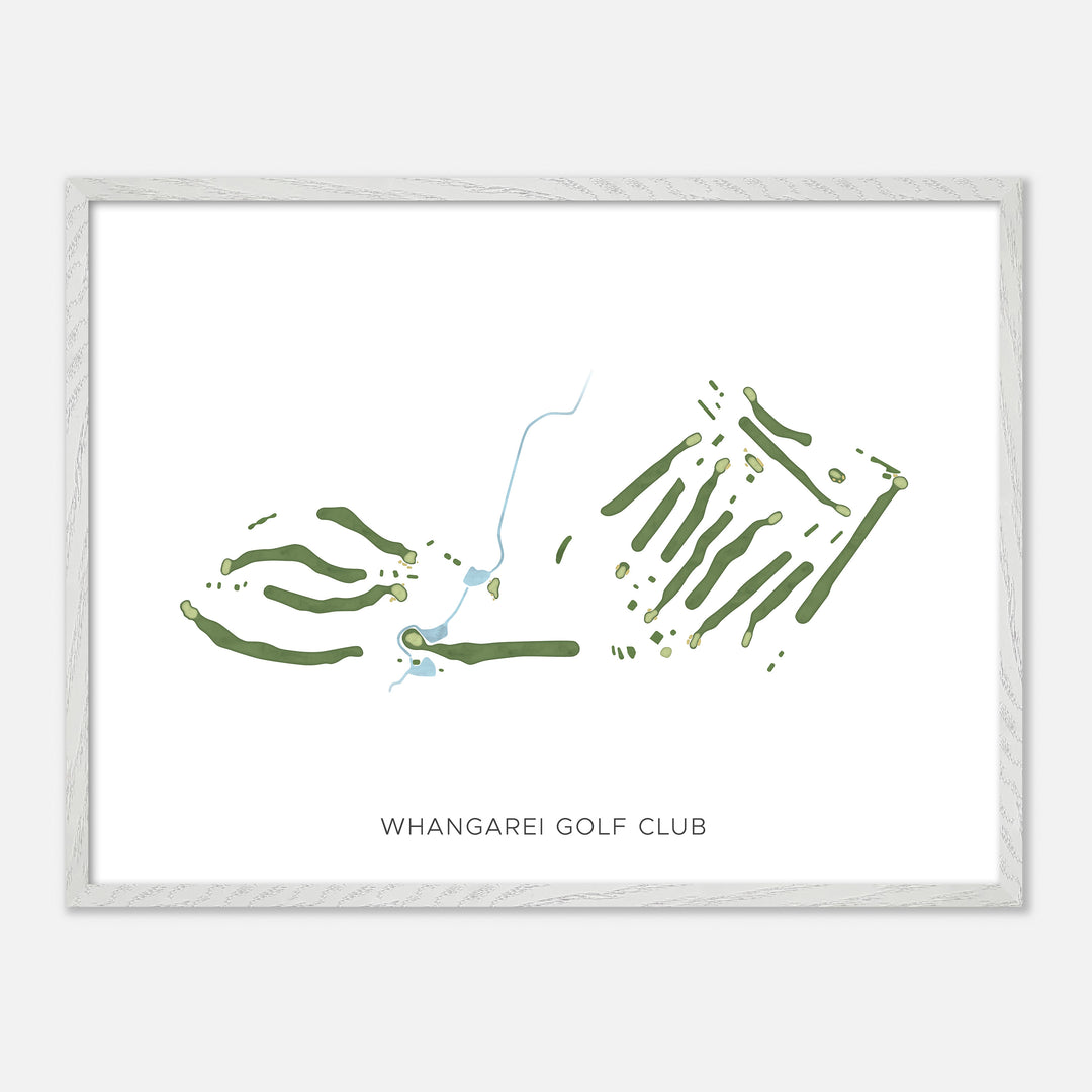Print of Whangarei Golf Club Modern Map