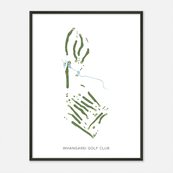 Print of Whangarei Golf Club Modern Map