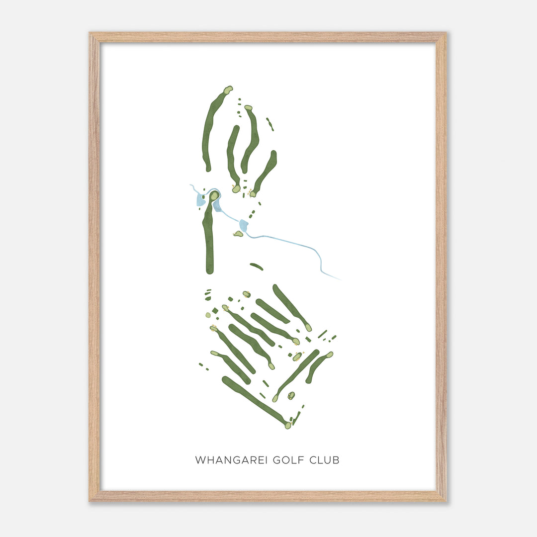 Print of Whangarei Golf Club Modern Map