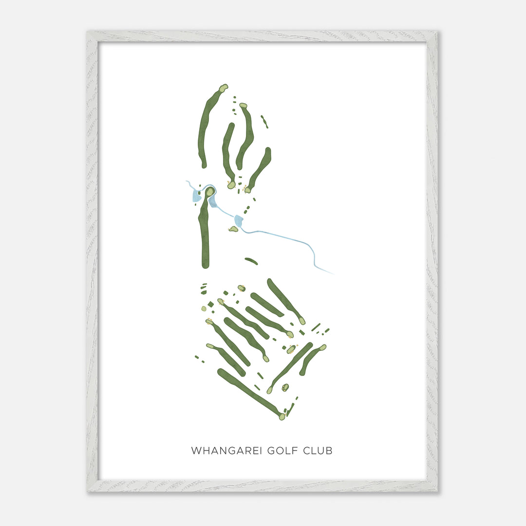 Print of Whangarei Golf Club Modern Map